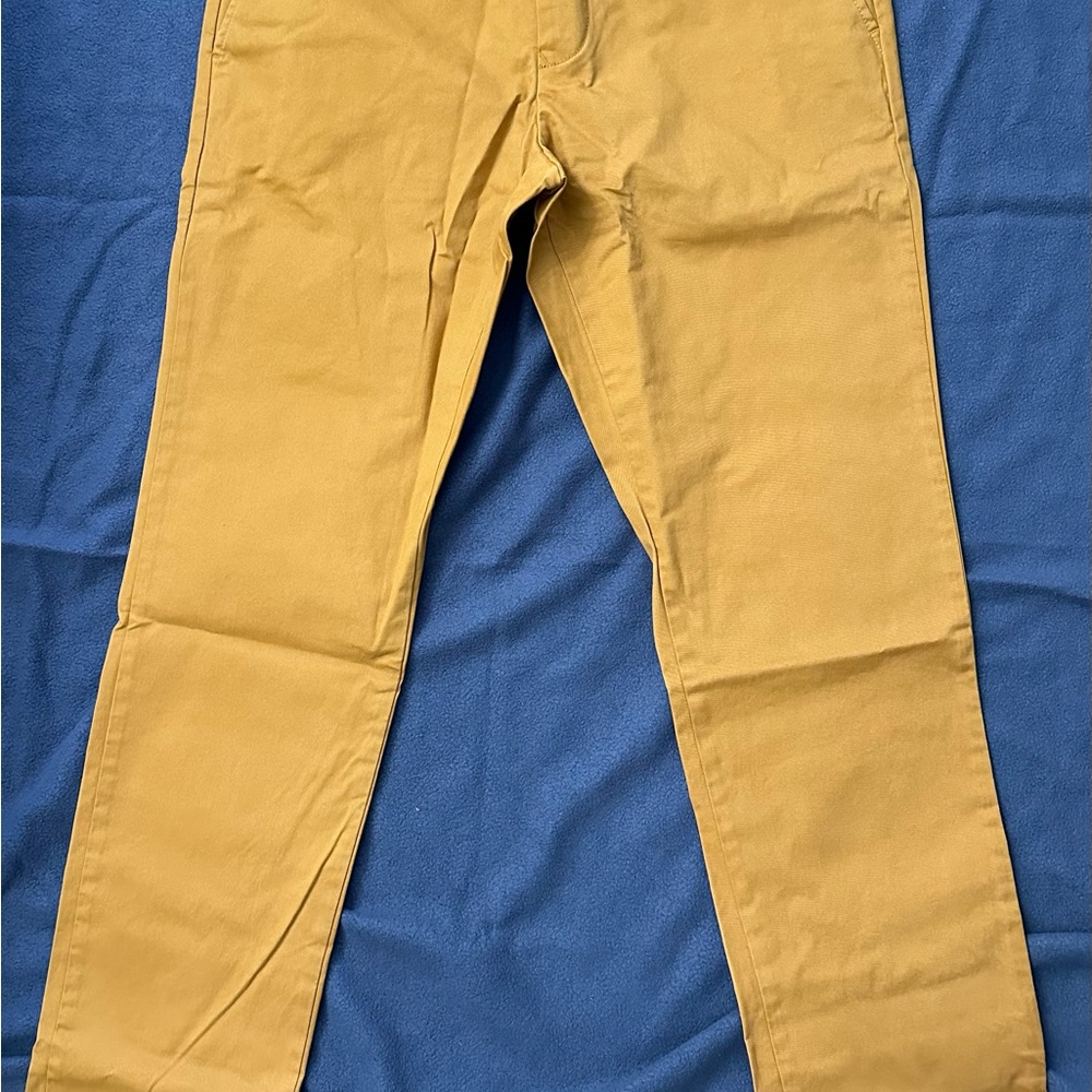 Tommy Hilfiger Men's Chinos in Mustard Yellow 34X32 Slim fit stretch cotton